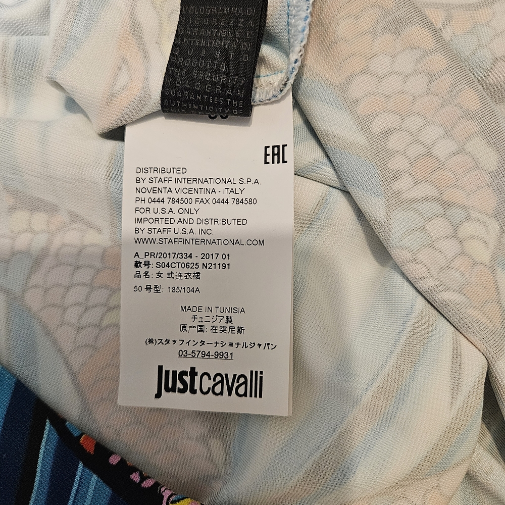 Just Cavalli Exotic Snake & Palm Dress Size: IT 50 Fits US 12-14 XL - Picture 10 of 16
